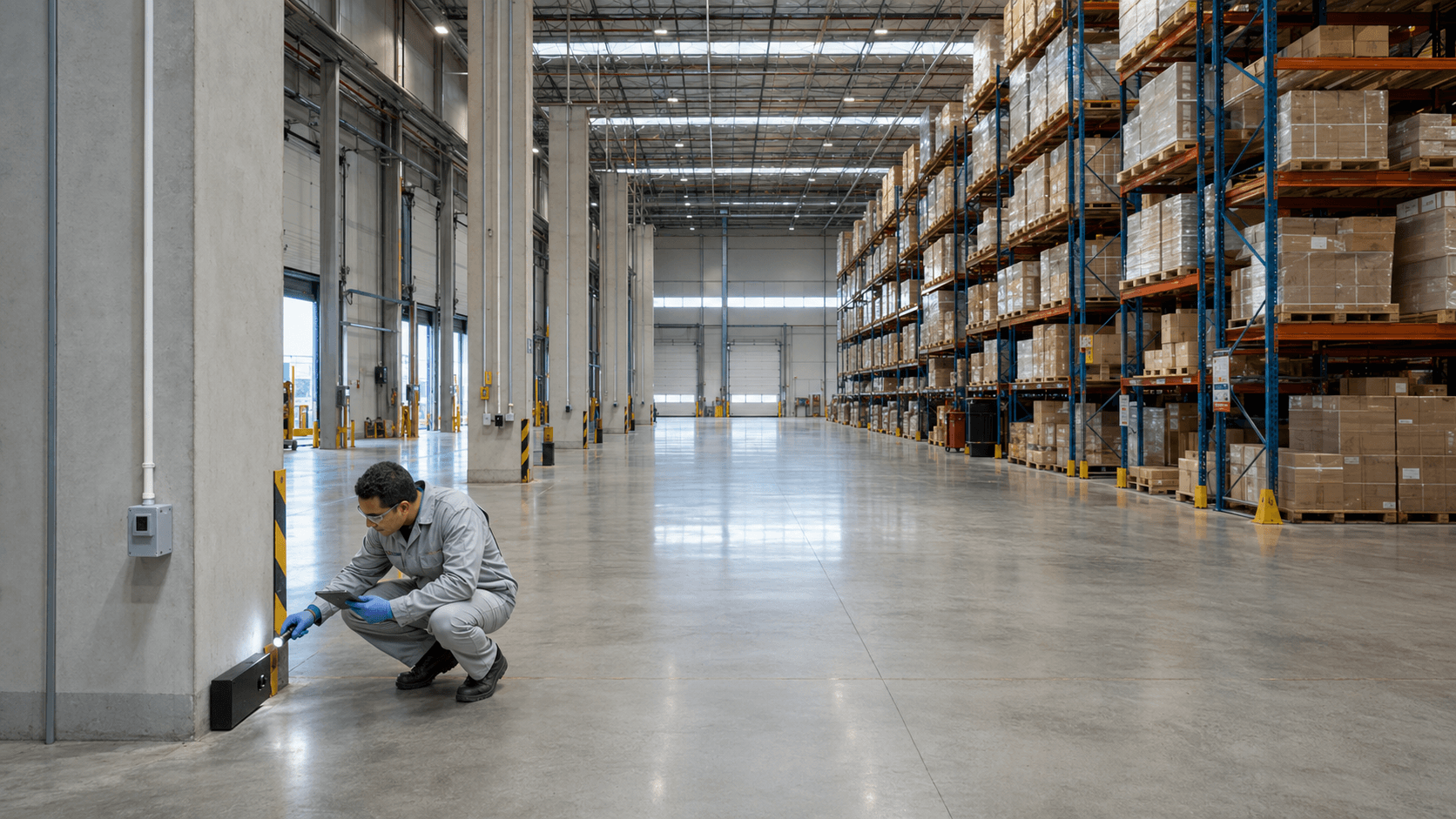 Inspeção técnica EcoControl em galpão logístico